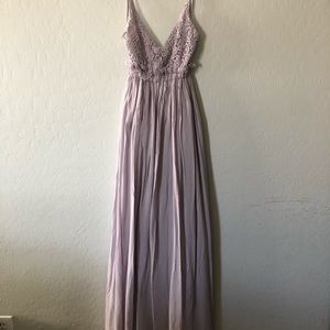 Lavender low back maxi dress
